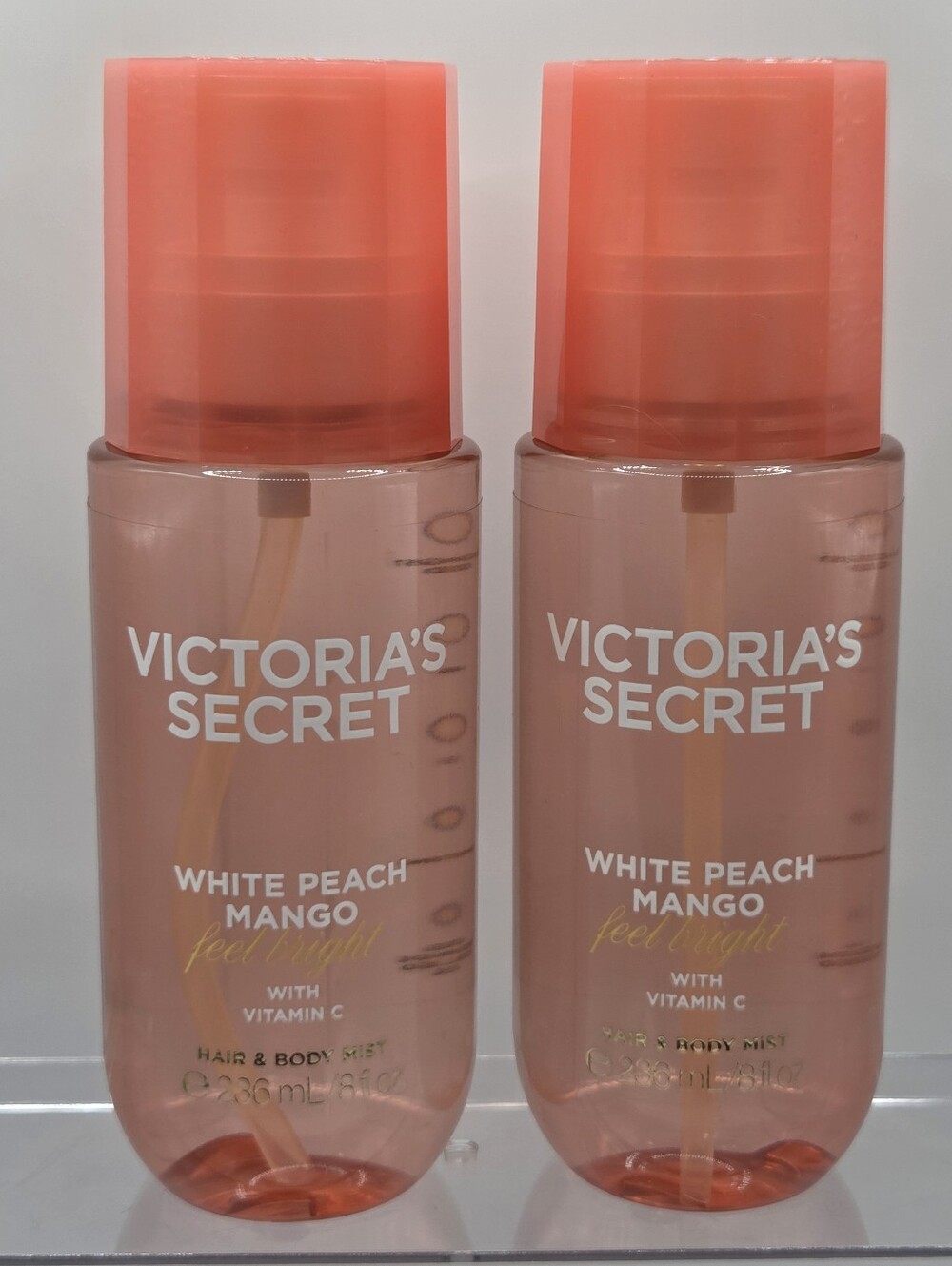 Victoria's Secret White Peach Mango Hair & Body Mist Set